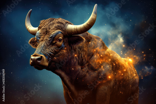 The cosmic bull in the ancient cult of Mithras (generative AI) photo