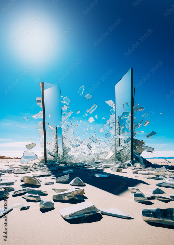 Abstract and futuristic space concept. A combination of the