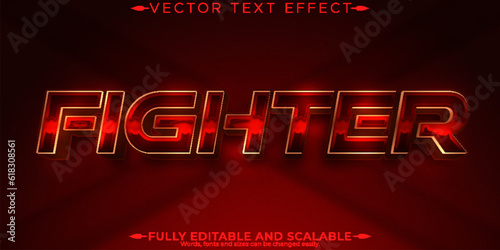 Fighter red text effect, editable sword and sparta text style