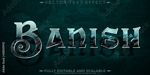 Banish editable text effect,punishment text style
