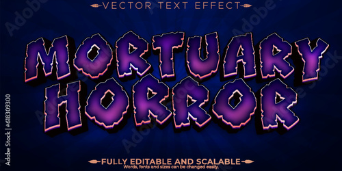 Mortuary horror text effect, editable scary and dead text style