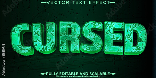 Horror text effect, editable night and scary text style