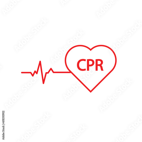 heart cpr medical icon vector design	
