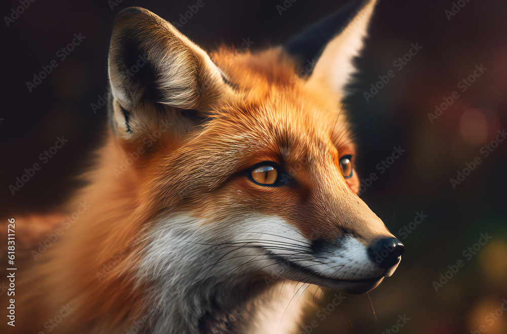 red fox portrait,ai generated red fox portrait,ai generated