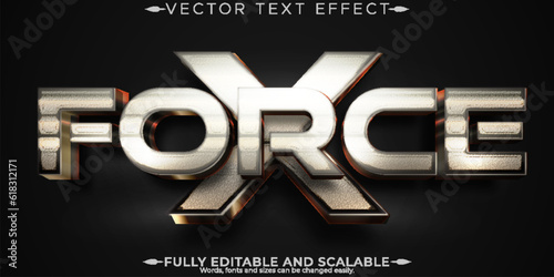 Metallic text effect, editable cinema and gaming text style