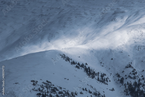 Ripples in the snow on Colorado Mtns