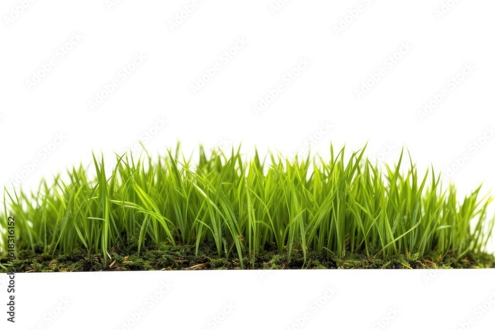 stock photo of grass white isolated background Generative AI stock photo of grass white isolated background Generative AI
