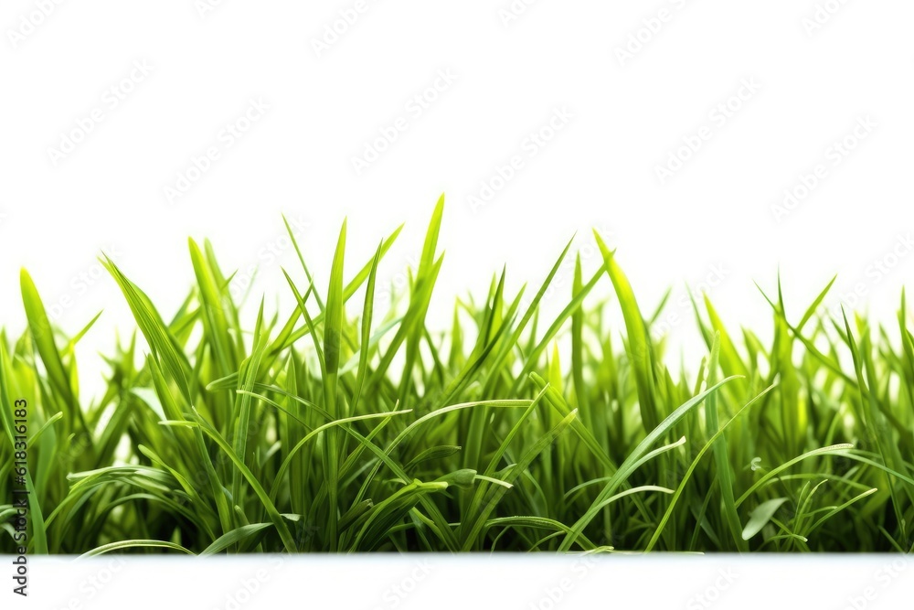 Obraz premium stock photo of grass white isolated background Generative AI