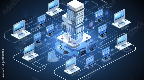 Comprehensive IT infrastructure setup, including servers, switches, routers, and structured cabling systems