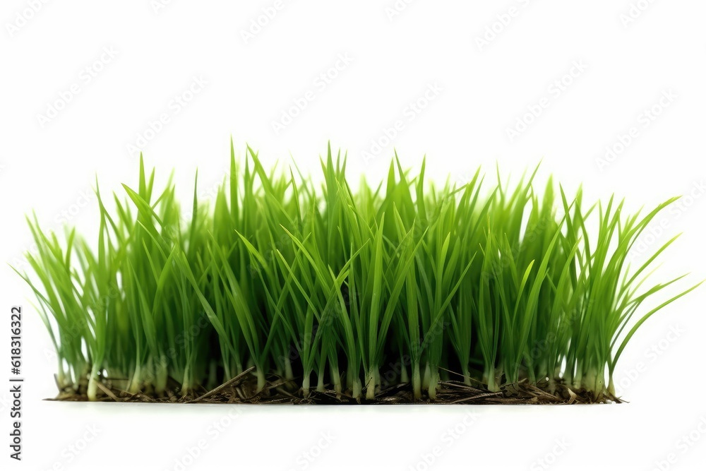 stock photo of grass white isolated background Generative AI stock photo of grass white isolated background Generative AI