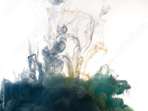 abstract ink and paint in water background