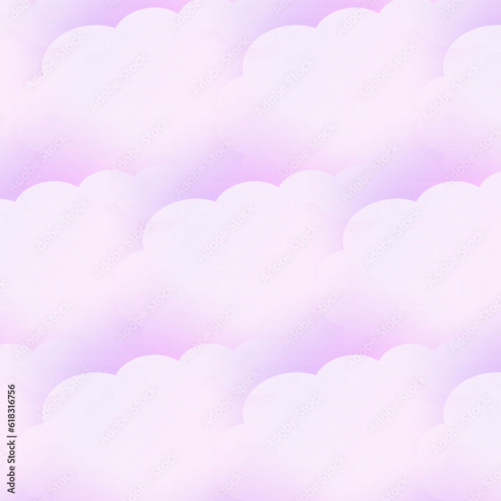  Pink and lilac gradient background with clouds.