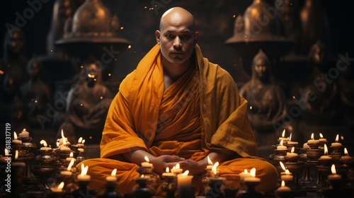 Buddha, monk, religion, meditation, peace and tranquility © Gizmo