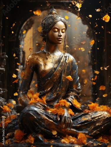 Buddha, monk, religion, meditation, peace and tranquility