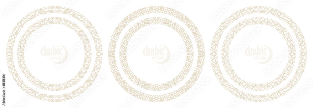Seamless circle frame pattern in authentic arabian style. Seamless circle frame pattern in authentic arabian style.