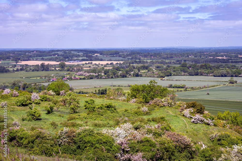 View from Malling Down nature reserve, East Sussex, England