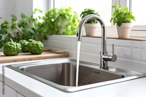stock photo of inside home view sink close up photo