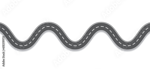 Infographic swirling winding road, isolated. Vector illustration.