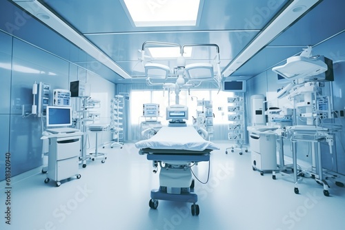 stock photo of inside operating room in hospital Generative AI