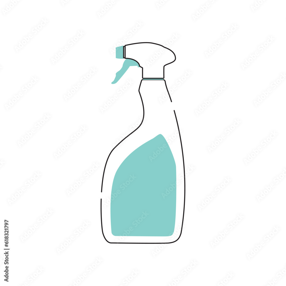 Isolated monochrome cleaning spray bottle icon Vector Isolated monochrome cleaning spray bottle icon Vector