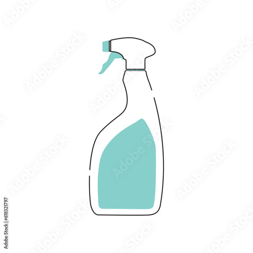 Isolated monochrome cleaning spray bottle icon Vector
