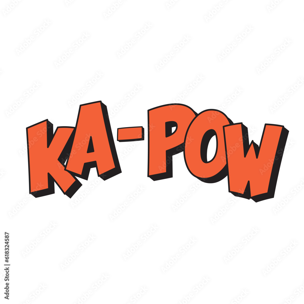 Fototapeta premium Isolated colored comic text with halftone effects Vector