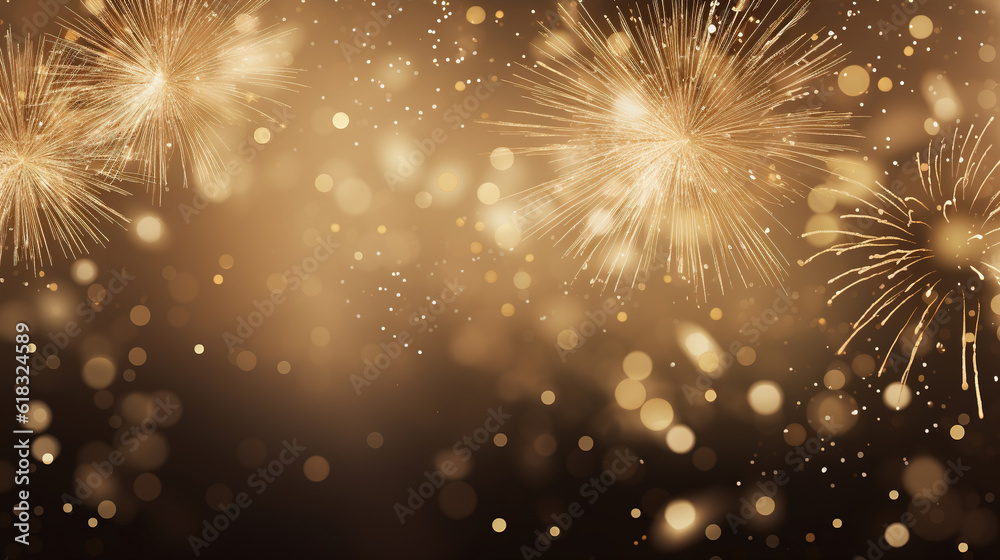 Fototapeta premium Happy new year sparkles banner