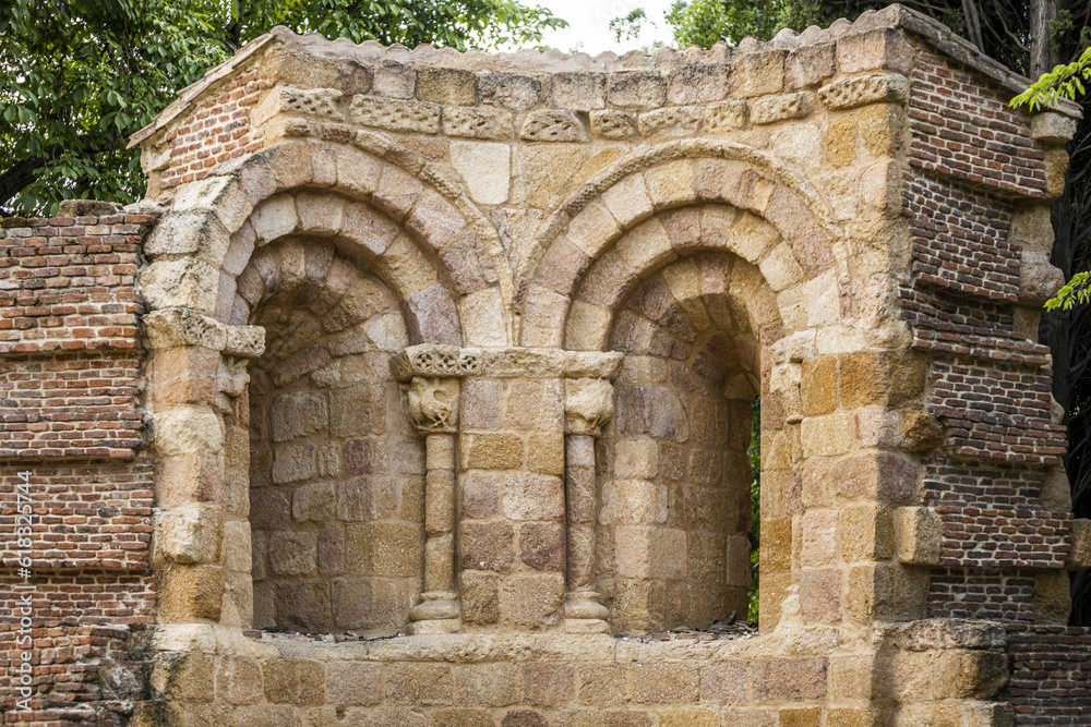 Interior walls of a church of Spanish Romanesque