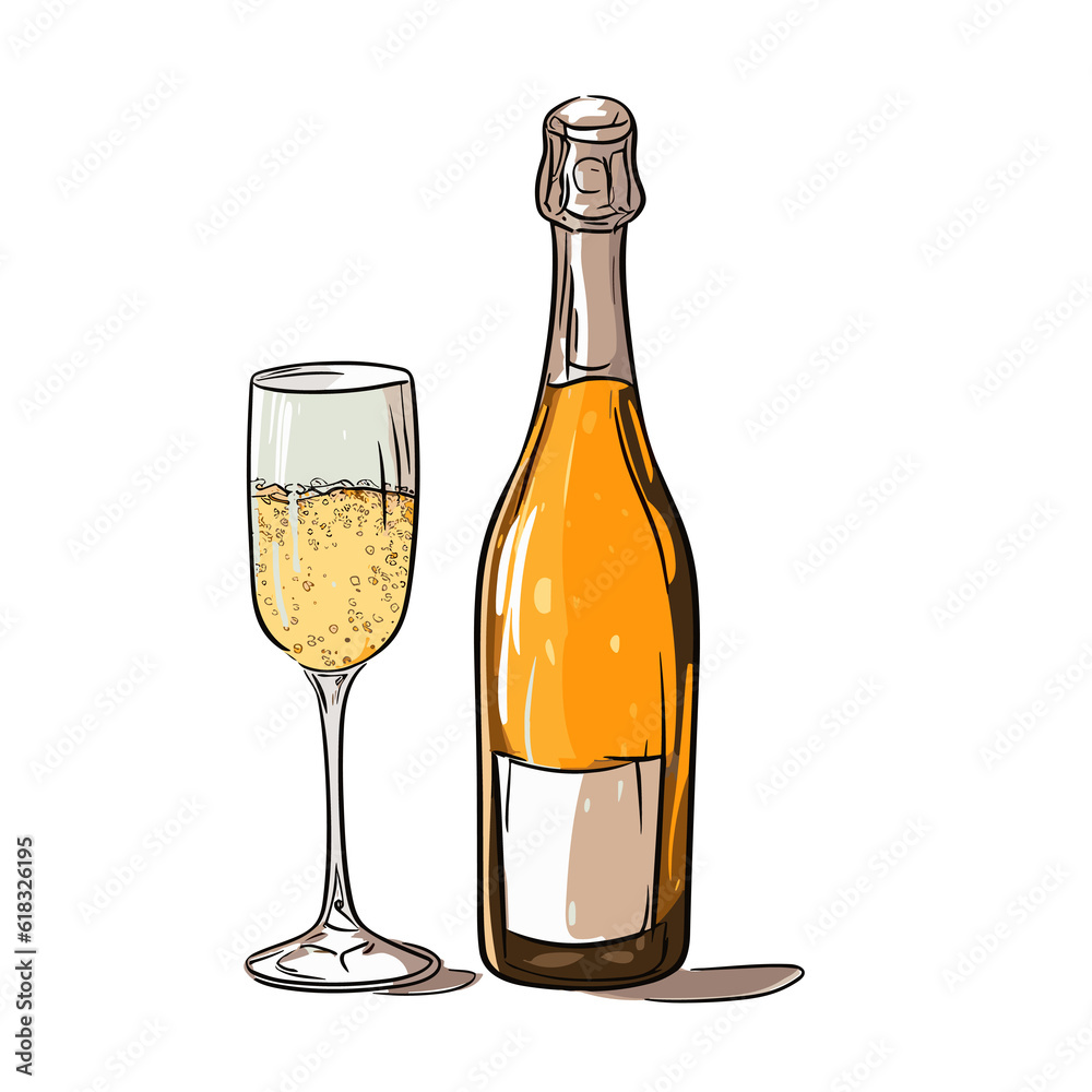 Cartoon Champagne , PNG Cartoon, Illustration Cartoon Champagne , PNG Cartoon, Illustration