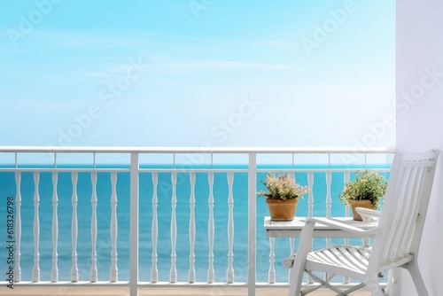 photo of hotel balcony with beach view Photography