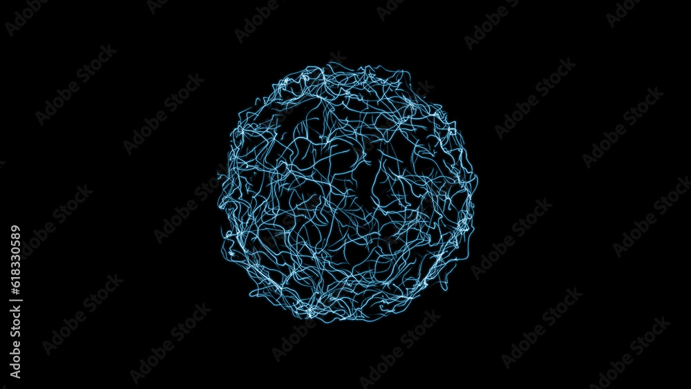Abstract sphere from neuron swirls Abstract sphere from neuron swirls