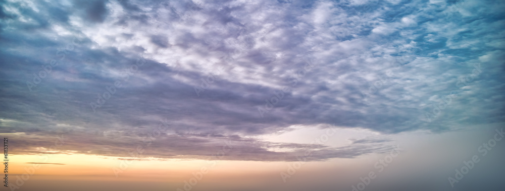 Fototapeta premium Colorful Tropical Sunrises and Sunsets - OcuDrone Aerial Sky Images