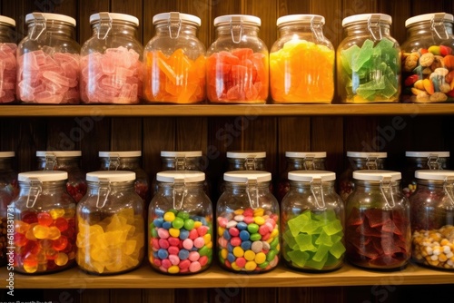photo of inside empty candy shop Photography AI Generated