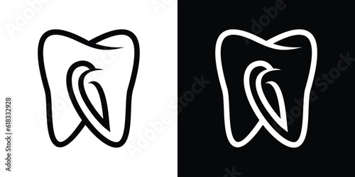 logo design dental and bird icon vector inspiration