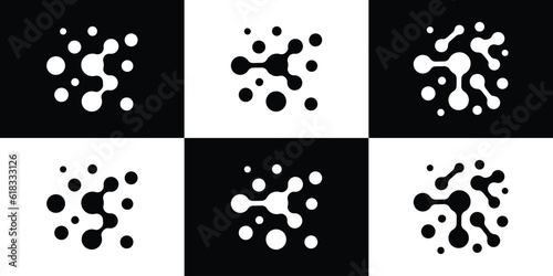 logo design connection,molecule icon vector inspiration