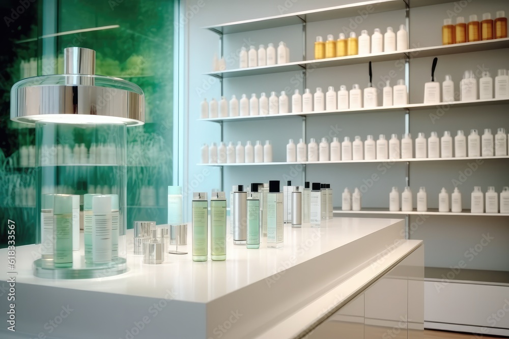 photo of inside empty skincare shop Photography AI Generated photo of inside empty skincare shop Photography AI Generated