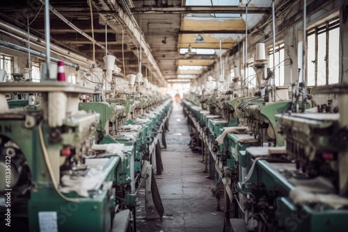 photo of inside textile factory line production view Photography © NikahGeh