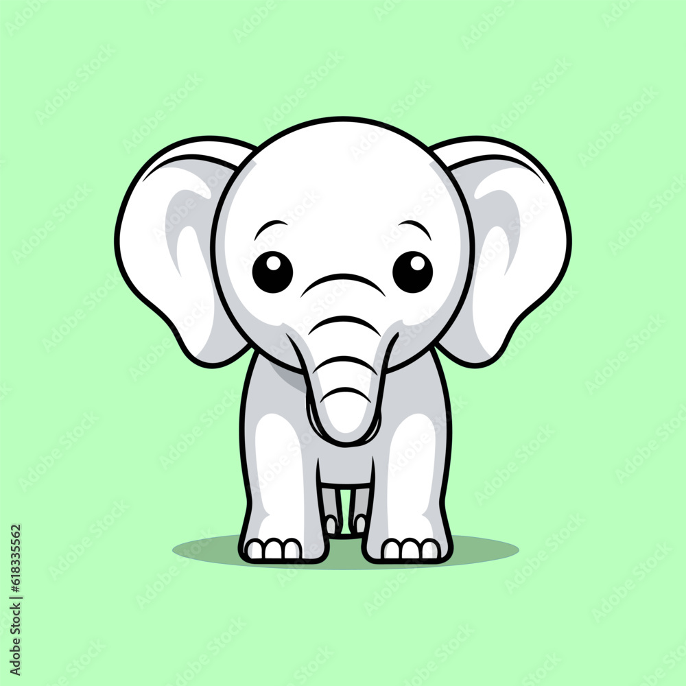 Cute elephant cartoon vector illustration Cute elephant cartoon vector illustration