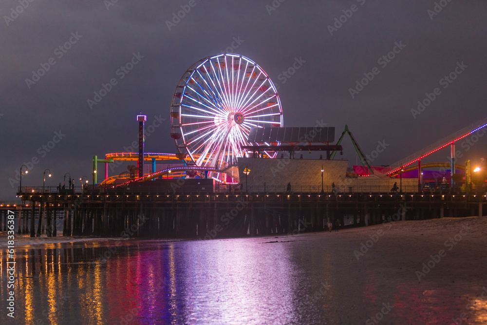 Santa Monica Pier in Los Angeles CA with Ferris wheel