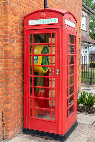 Defibrillator in a telephone box