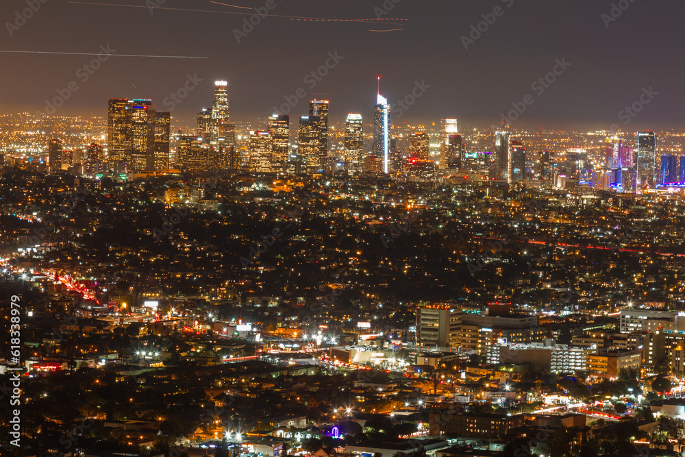 Downtown Los Angeles City Skyline at night