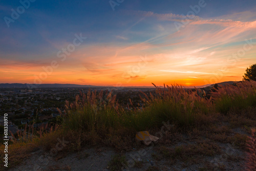 Sunset over the mountains