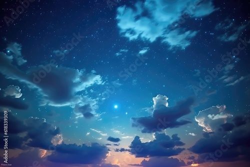 beautiful sky and clouds night photoraphy Generated AI © NikahGeh