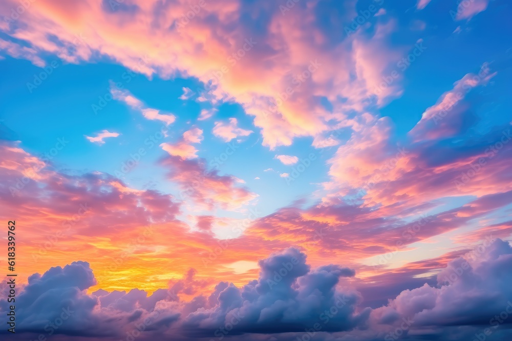beautiful sky and clouds sunrise photoraphy Generated AI