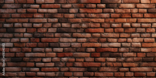 neat plain brick wall photorealistic - Generative AI
