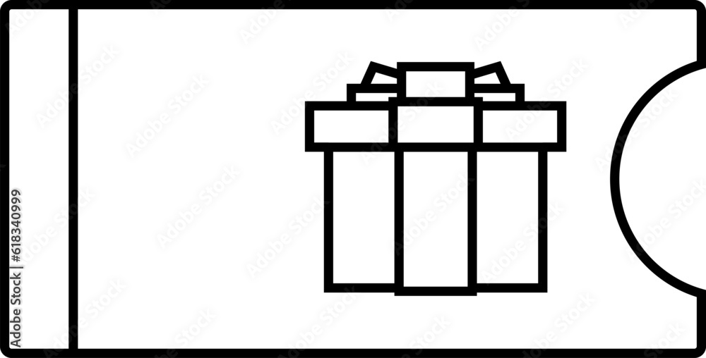 gift, prize, present coupon icon in line style gift, prize, present coupon icon in line style