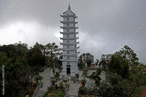 White pagoda at Ba Na Hills, Da Nang, Vietnam