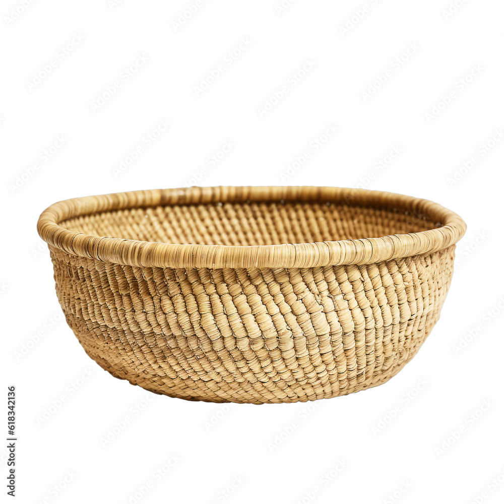 Seagrass basket, isolated, transparent background.
Generative AI image. Seagrass basket, isolated, transparent background.
Generative AI image.
