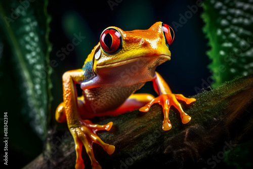 frog on a tree