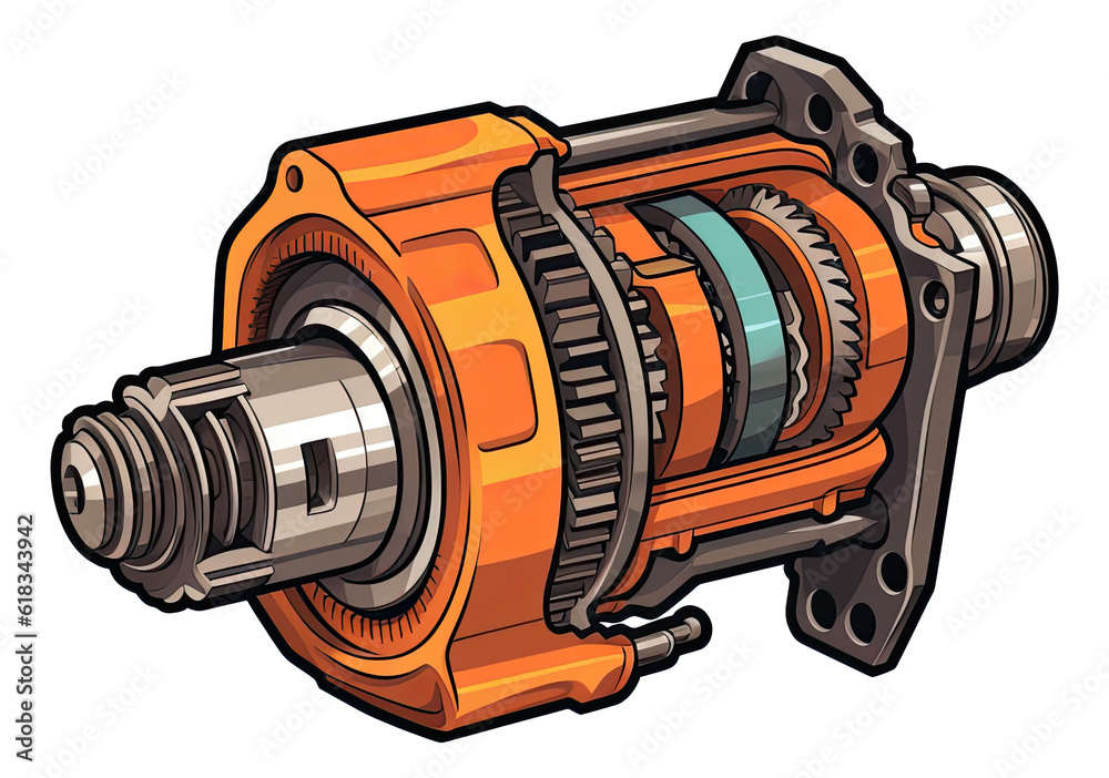 Car transmission icon illustration isolated.